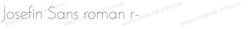 Josefin Sans roman r字体转换